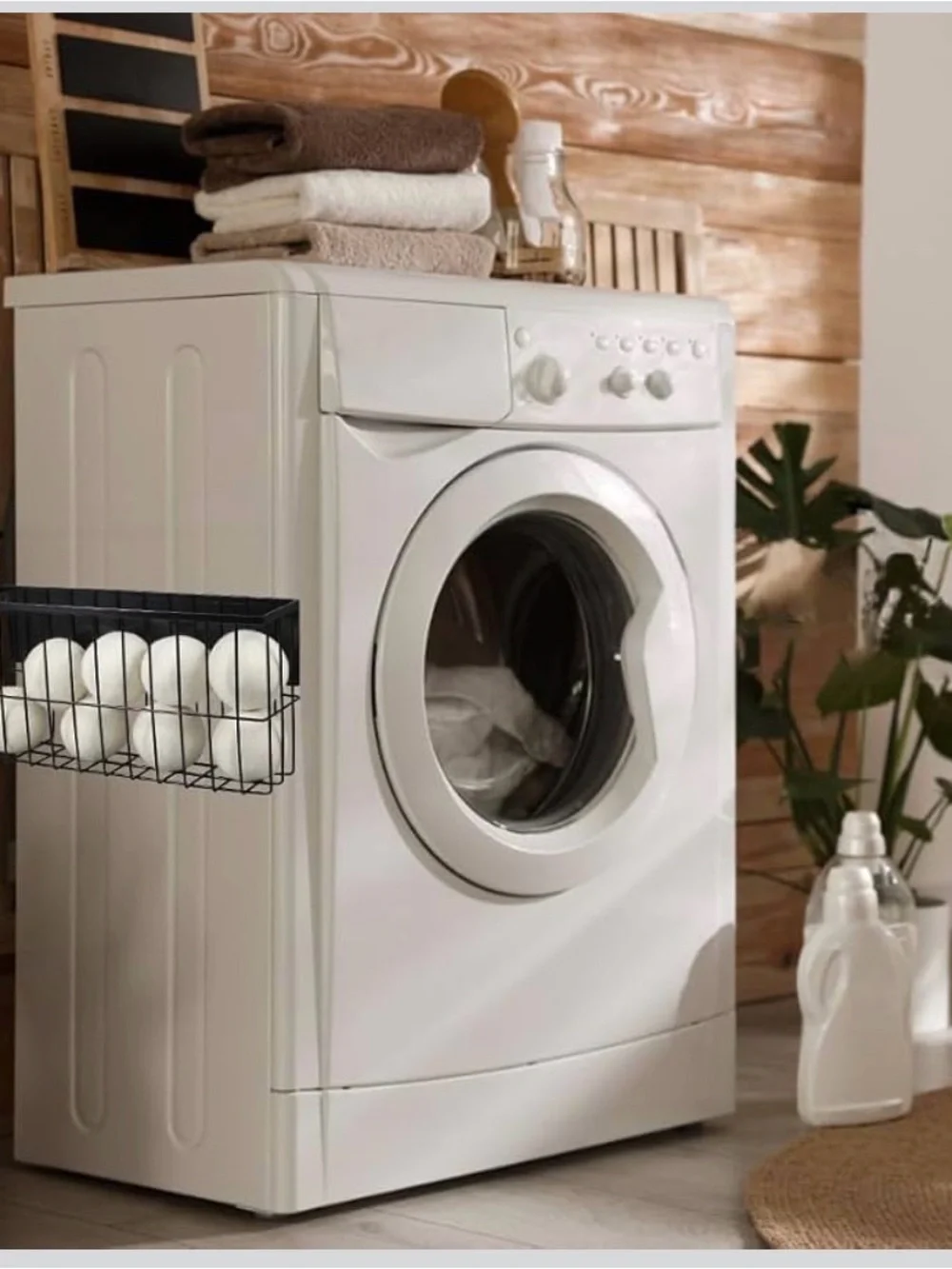 Extra Large Dryer Ball Organizer - Magnetic Storage Bin